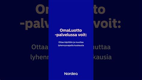 Nordea Rahoituksen OmaLuotto